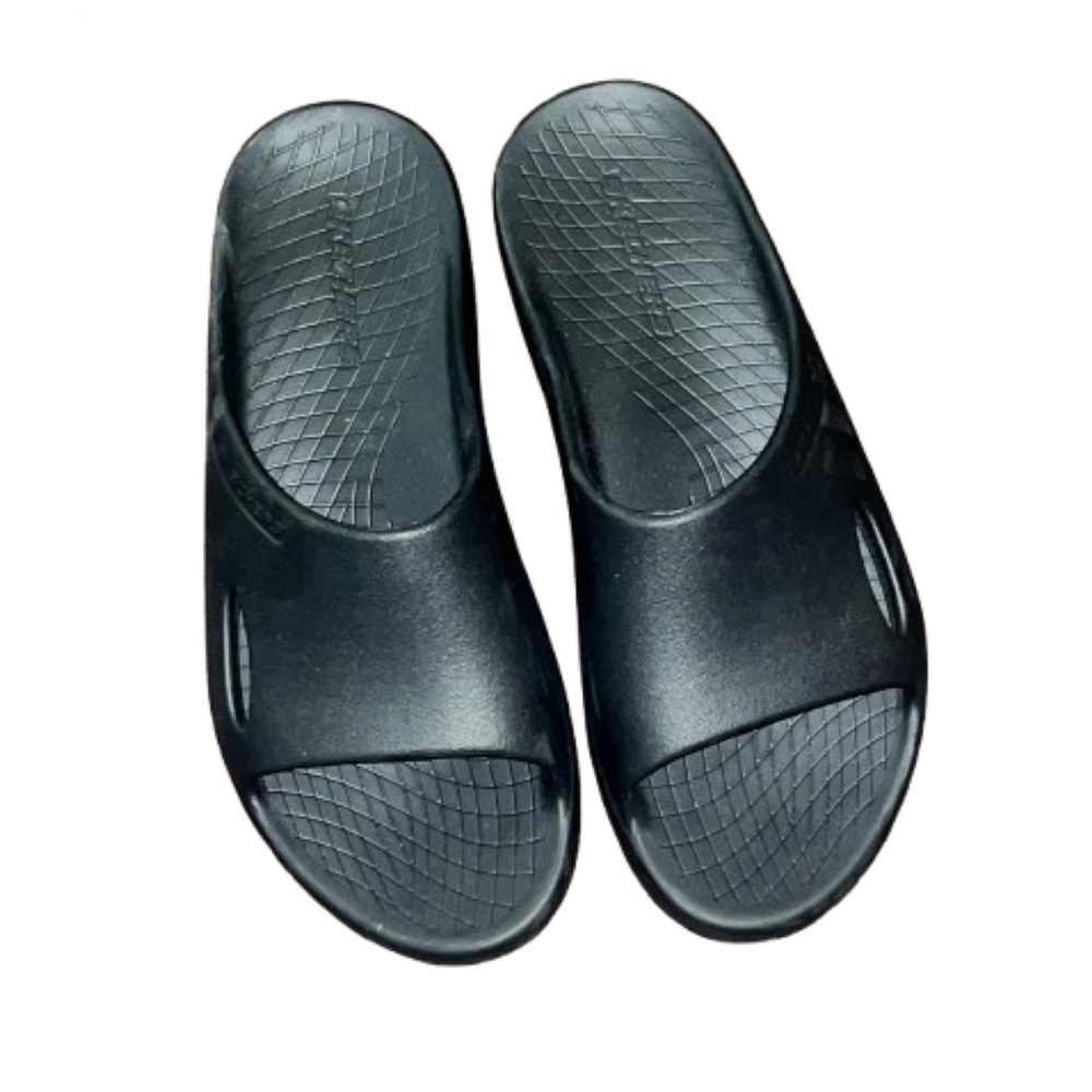 Skechers Classic Black Slide Sandals Size 9 Neutral Casual Minimalist Preloved
